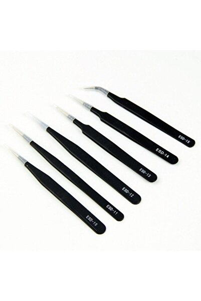 Ally Mobile مجموعة ملاقط Nsk المكونة من 6 قطع مضادة للكهرباء الساكنة