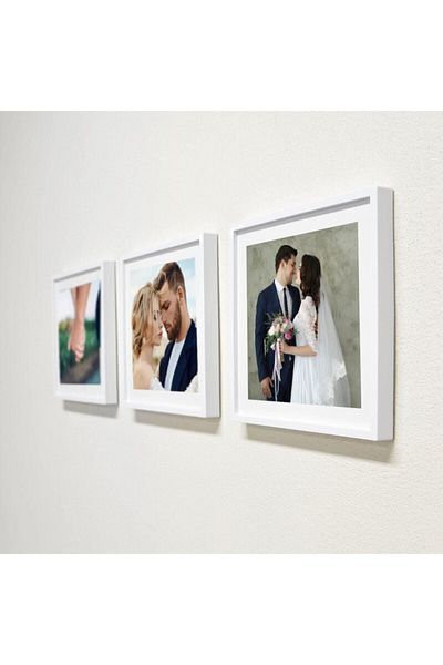 Senden Hediye White Square Frame - with Plug-In and Tape