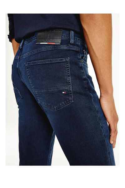 Tommy Hilfiger Pánské džínové džíny Core Slim Bleecker iowa Blueblck MW0MW15593