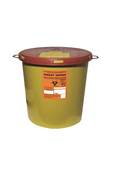 ÇELİKPENÇE 5 Adet Kesici Ve Delici Tıbbi Enfekte Atık Kutusu 10 Lt.