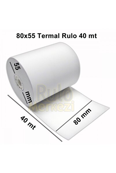80x40 Termal Rulo Adisyon Rulosu Yazarkasa Rulosu 10 Adet - 1 Paket