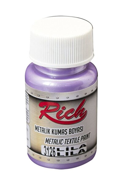Rich Metalik Akrilik Kumaş Boyası- Metalic Textile Paint 50cc - 3126 Lila