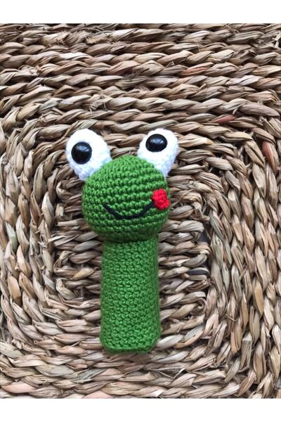 AydaAtölye Amigurumi Kurbağa Parmak Kukla