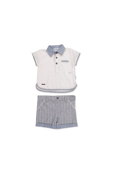 Babydola Baby Boy Shorts Shirt Set Linen Fabric