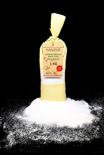 Hanzade Bitkisel 84 Mineralli Çankırı Kristal Toz Kaya Tuzu Bez Torba 1 Kg