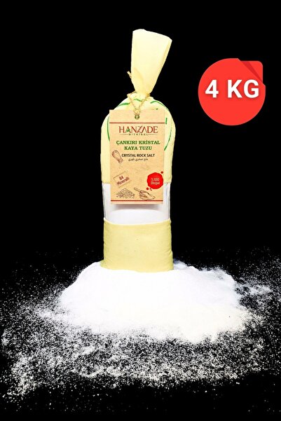 Hanzade Bitkisel 84 Mineralli Çankırı Kristal Toz Kaya Tuzu Bez Torba 4 Kg