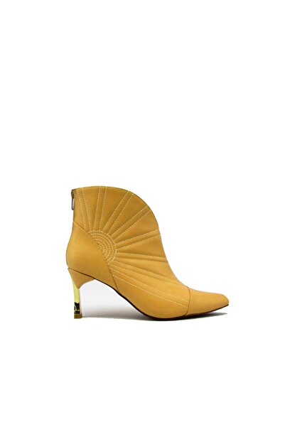 Beety Akyn52.a905 Nut Women's Pointed Toe Patterned Boots