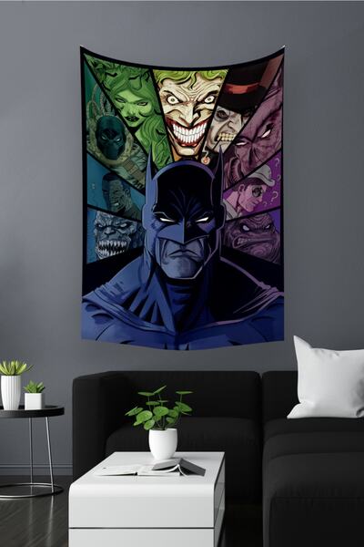 Vagonik Batman Dc Duvar Örtüsü Halısı 140 X 100 Cm-70x100 Cm