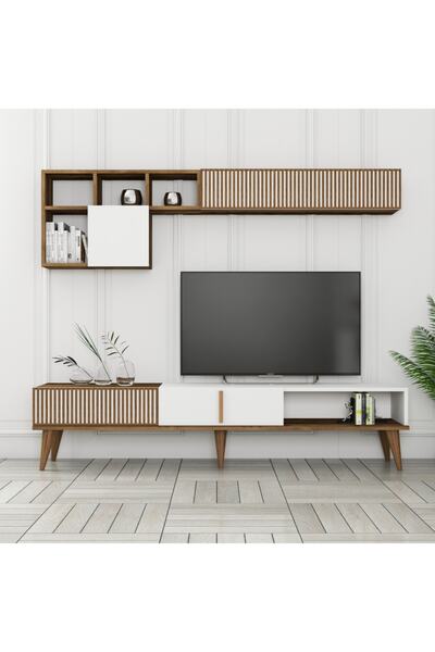Variant Mobilya Milan Tv Ünitesi - Ceviz / Beyaz