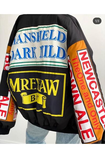 MORİSTANBUL Jachetă neagră unisex Mansfield Vintage Bomber 02