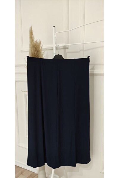 NOBLE STORE Γυναικεία φούστα Lycra Navy Blue μεγάλου μεγέθους Buzi Mother