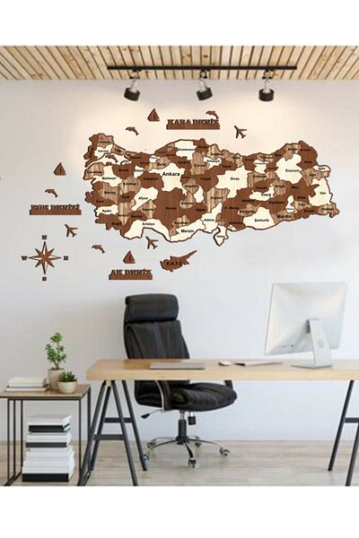 HYL Wooden 3d Türkiye Map Puzzle Style Perfect Gift