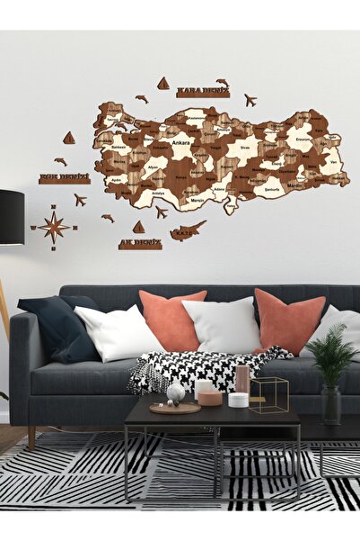 GİZEM SHOP 3d Ahşap Türkiye Haritası Puzzle