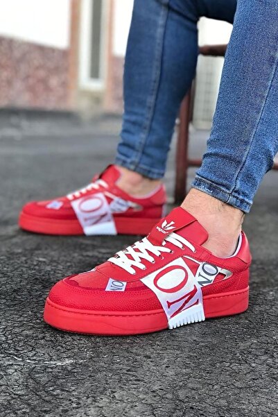 Mida Shoes Red Written Men's Sports Casual Shoes