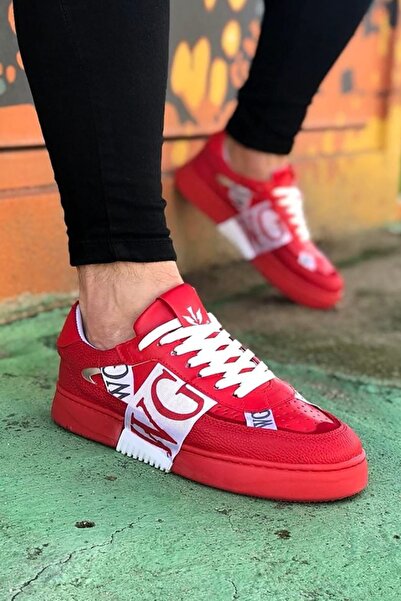 Mida Shoes Red Written Men's Sports Casual Shoes