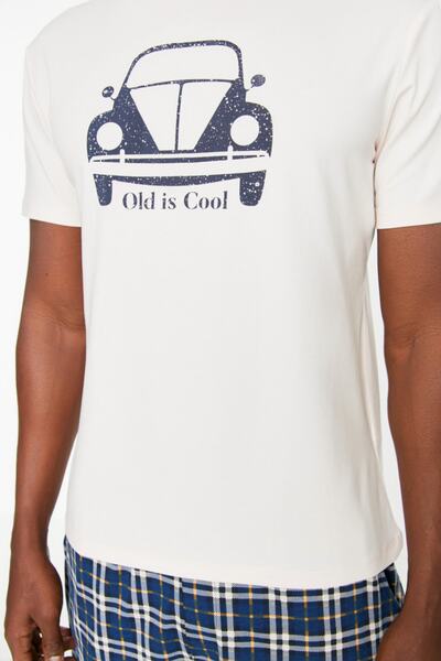 Trendyol Collection Μπεζ Regular Fit Print Λεπτομερή Σετ Πιτζάμες Σορτς THMSS21PT0329