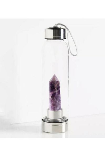 Artagate Jewelry Amethyst Natural Stone Water Bottle Flask