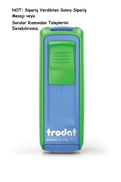 Trodat Cep Kaşe P4 47x18 Mm Yeşil-mavi Mavi Keçe 9512