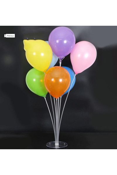 ledison Standing Balloon Stand 7 Pieces Transparent Stick Head