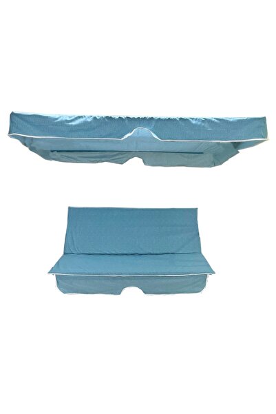 Vip Home Concept Salıncak Minder Kılıf Takımı(süngerli)2 Kişilik Vip Minder-mavi Kırçıllı