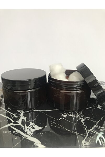 Dem Home Cam Görünümlü Amber Plastik 2li Krem-losyon-düzenleyici Mika Kavanoz...