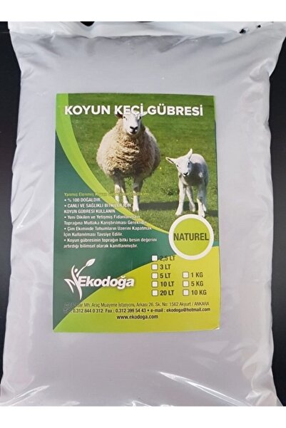 Ekodoğa Koyun Gübresi 5 Kg Yanmış Elenmiş Koyun Gübresi Keçi Gübresi Doğal Gü...