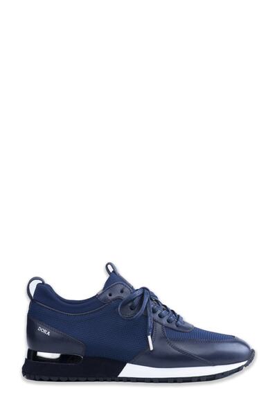 DOKA Leather - Linen Sneakers500795 Navy Blue