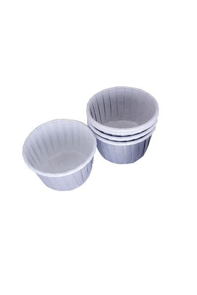 Eminonutoptanci Cupcake Mold Small Size Plain Color 44x35 mm - 100 Pieces Gray