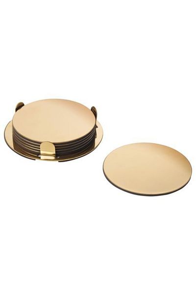 IKEA Gold and Brass Color 8.5 cm Coaster Presentation