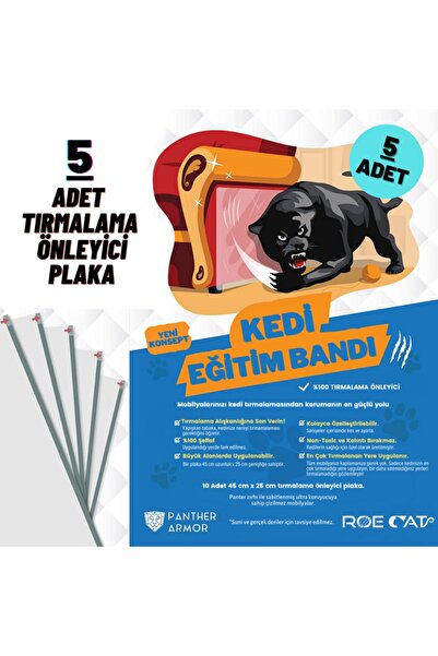 Panther Armor, Premium Kedi Eğitim Bandı, Tırmalama Önleyici, %100 Şeffaf, Non-toxic, 45 Cm X 25 Cm