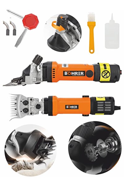 BÖHRER Pross 1350 Watt 6 Kademeli Koyun - Keçi Kırpma - Kırkma Tüy Alma Elektrikli Koyun Kesme Makası