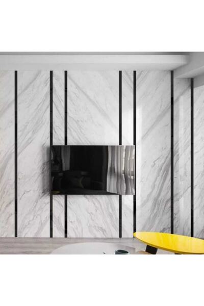 Üçler Plastik Duvar Çıtası Kendinden Yapışkanlı 3 Cm Siyah 1 Rulo (10 Mt)