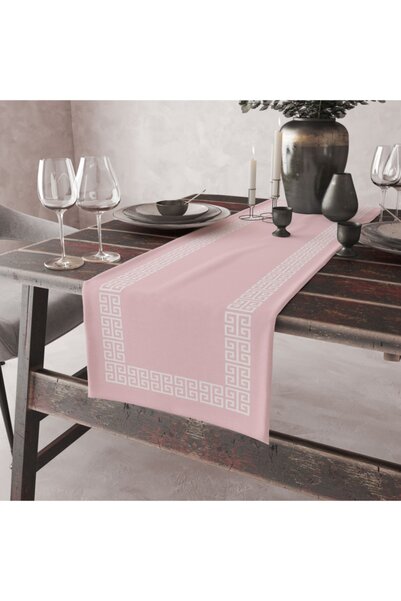 Alkan Homes Modern Desenli Lazer Kesimli Dijital Baskılı Dekoratif Runner