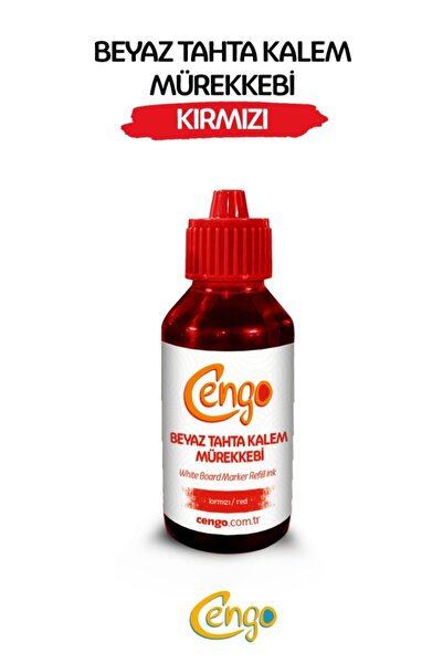 Cengo Beyaz Tahta Kalemi Mürekkebi 100 Ml Kırmızı