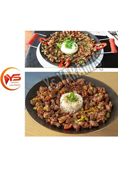 Ys YARAMIŞ Ys 40cm Wok Tava Saç Kavurma Et Saç Kavurma / Yufka Gözleme Bazlama Ekmek Sacı Vok Tava