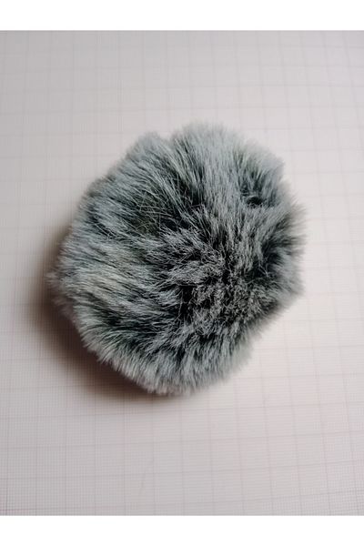 REMSATİC Hat Pompom (grey Color) Beanie Hat Keychain Slippers Pompom 10cm