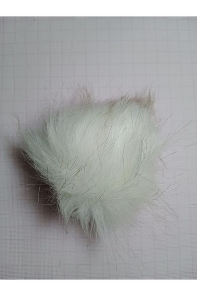 REMSATİC Hat Pompom (white Color) Beanie Hat Keychain Slippers Pompom 10cm