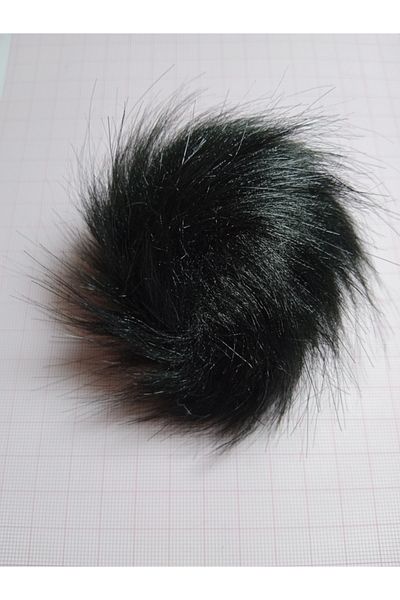REMSATİC Hat Pompom (black Color) Beanie Hat Keychain Slippers Pompom 10cm