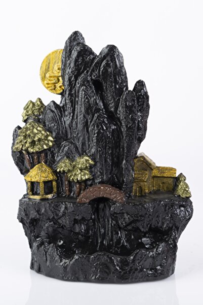 LumosGift Ay Işığı Kaya Geri Akış Şelale Tütsülük Dekoratif  Buhurdanlık