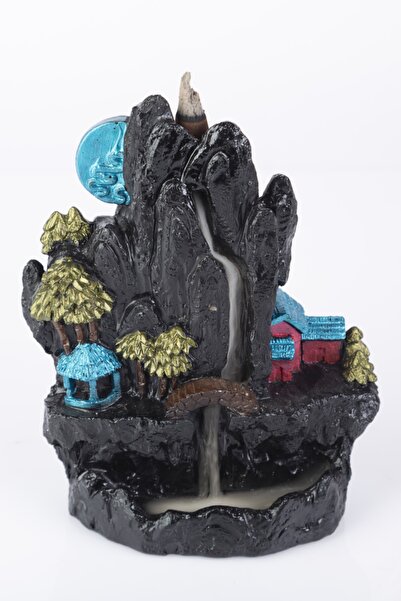 LumosGift Ay Işığı Kaya Geri Akış Şelale Tütsülük Dekoratif Hediyelik Buhurda...