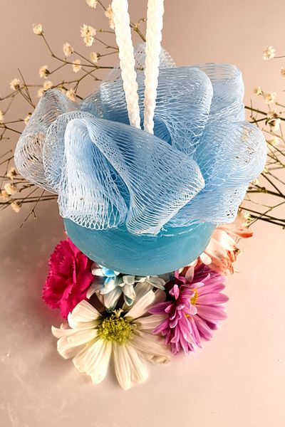 FANTASTİK SANAT ATÖLYESİ Decorative Gift Luxury Series Self Fiber Ocean Scented 120 grams Round Bath and Hand Soap