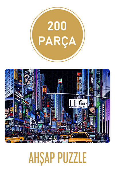 LİPYOS 200 Parça Newyork Sokakları Ahşap Puzzle