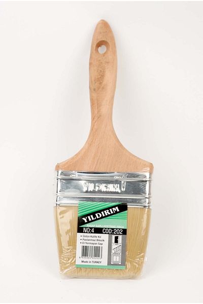 FırsatYapıMarket Wooden Handle Cutting Brush No:4 12 Pieces