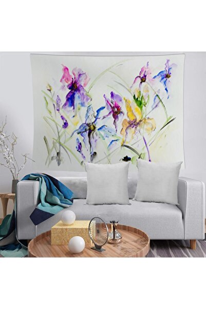 MEKTA HOME Model floral 12 Husă decorativă pentru perete, lavabilă, rezistent...