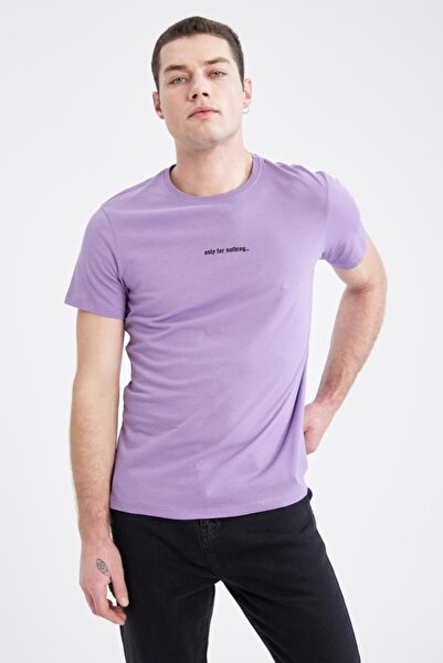 DeFacto T-shirt με στάμπα με λαιμόκοψη με λεπτή εφαρμογή