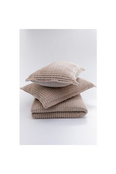 Merinos Modern Line Mocha 3-Piece Blanket Set