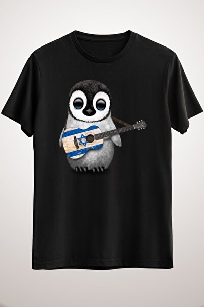 GreenMint جيتار بعلم إسرائيلي منقوش باللون الأسود للجنسين