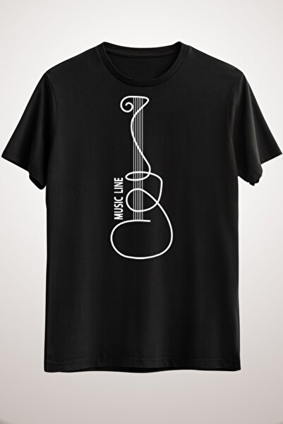 GreenMint خط موسيقى أسود للجنسين (أبيض)