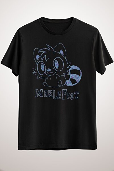 GreenMint تيشيرت موسيقى أسود للجنسين