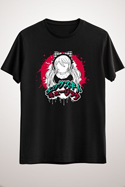 GreenMint للجنسين الأسود Xkito الموسيقى التي شيرت الموسيقى سبلاش الفن القمصان